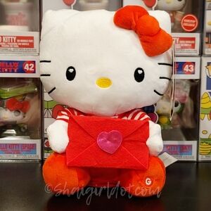 Hello Kitty Valentine's Magogo Side Stepper Red & White Animated Plush NWT!